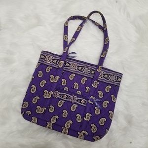 VERA BRADLEY Simply Violet Zip Top Tote